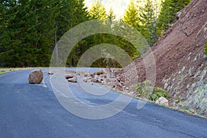 Landslide Blocked Road