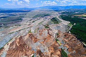 Landslide in lignite mine of Amyntaio