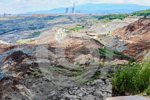 Landslide in lignite mine of Amyntaio