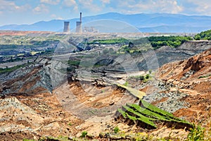 Landslide in lignite mine of Amyntaio