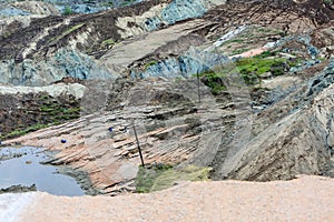 Landslide in lignite mine of Amyntaio