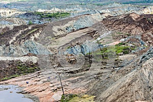 Landslide in lignite mine of Amyntaio