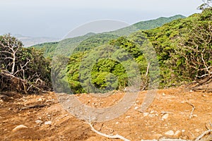 Landslide on Maderas volcano on Ometepe island, Nicarag