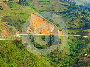 Landslides in african mountains