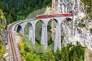 Landwasser Viaduct in Filisur, Switzerland