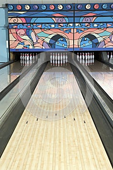 Lane Of A Bowling Alley photo