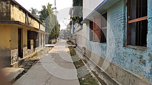 The lane is very empty people