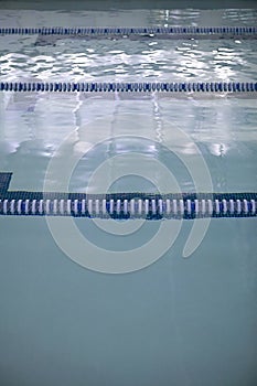 Lanes in a competition swimming pool