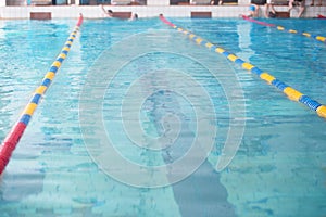 Lanes of a competition swimming pool