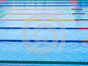 Lanes of a competition swimming pool. Concept of sport. Space for text