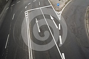 Lanes and road surface marking is showing rules and order