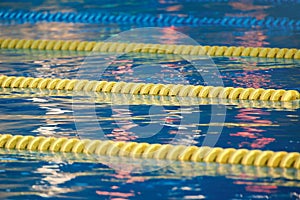 Lanes in swimming pool