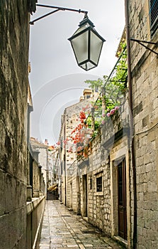 Laneway in Dubrovnik Old Town photo