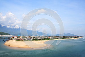 Lang Co beach from Hai Van pass, Hue, Viet Nam.