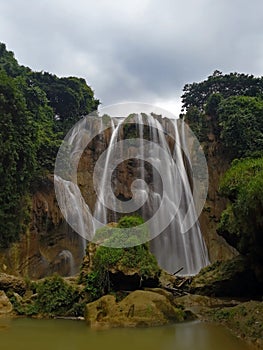 Lang exposure view of Nglirip Waterfall