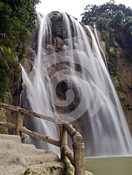 Lang exposure view of Nglirip Waterfall