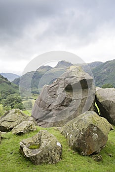 The Langdale Boulders, Lake District, England