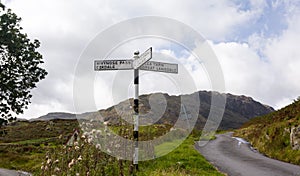 Langdale sign in english lake district