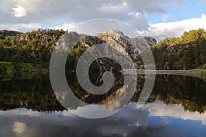 Langevatnet lake in Agder photo