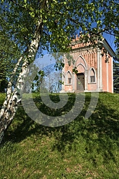 Langhe - The chapel of San Pietro delle Viole in Barolo. photo