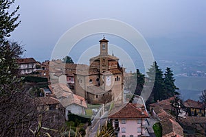 Langhe and Roero, town of Guarene, view on the hills photo