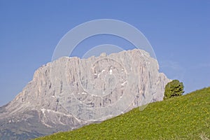 Langkofel in Dolomites in South Tyrol