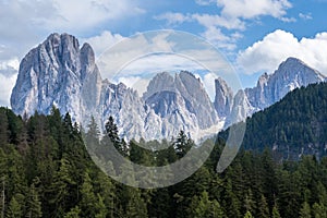 Langkofel (Sassolungo) landscape on the Dolomites mountains, South Tyrol, Italy