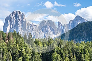 Langkofel (Sassolungo) landscape on the Dolomites mountains, South Tyrol, Italy