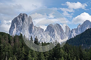 Langkofel (Sassolungo) landscape on the Dolomites mountains, South Tyrol, Italy