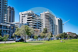 Langley Park and Perth Skyline on a beautiful sunny day