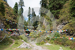 LANGMUSI, CHINA - SEP 25 2014: Ravine at Kirti Gompa (Dacangnama