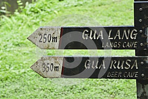 Langs & Deer Cave Signs - Borneo photo