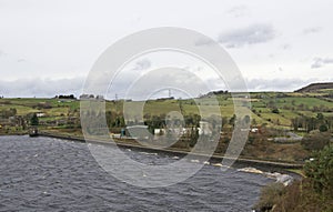 The Langsett reservoir dam wall, in February, 2020. photo