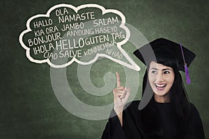 Language bachelor in class