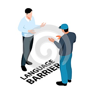 Language Barrier Isometric Composition