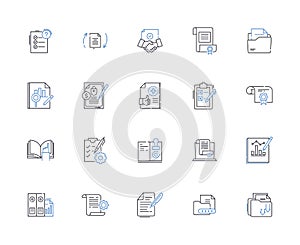 Language line icons collection. Communication, Linguistics, Bilingualism, Multilingualism, Translation, Grammar, Accent