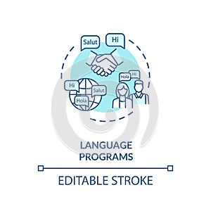 Language programs concept icon