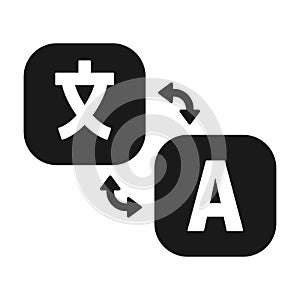 Language translation icon. Translate service vector illustration