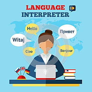 Language Translator Illustration