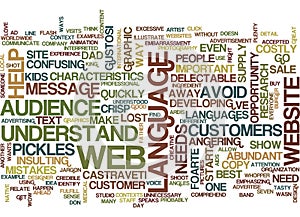 Language In Websites Do You Understand Pickles Text Background Word Cloud Concept