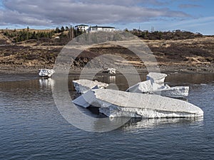 LangÃ¡rÃ³s river in BorgarfjÃ¶rÃ°ur in Iceland.