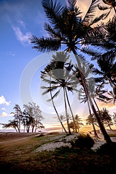 Lanikai Beach, Kailua, Oahu, Hawaii at  sunrise