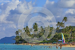 Lanikai Beach in Oahu, Hawaii, USA