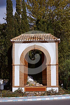 Lanjaron arch door in Alpujarras of Granada photo