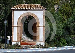 Lanjaron arch door in Alpujarras of Granada photo
