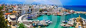 Lanmarks of Cyprus - beautiful Kyrenia in northen turkish part