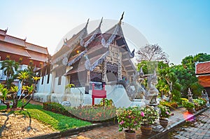 Lanna style Bhuridatto Viharn, Wat Chedi Luang, Chiang Mai, Thailand