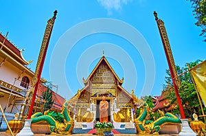 The Lanna style Ubosot of Wat Phra Singh, Chiang Rai, Thailand