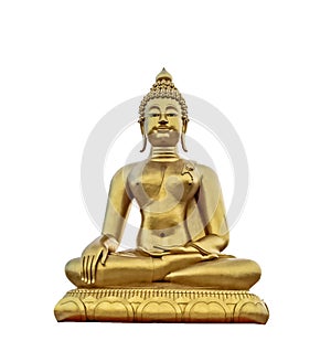 Lanna thai buddha statue isolate