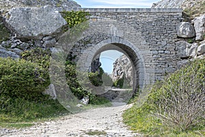Lanos Arch within the Tout Quarry on the Isle of Portland, Dorset photo